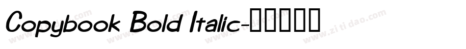 Copybook Bold Italic字体转换